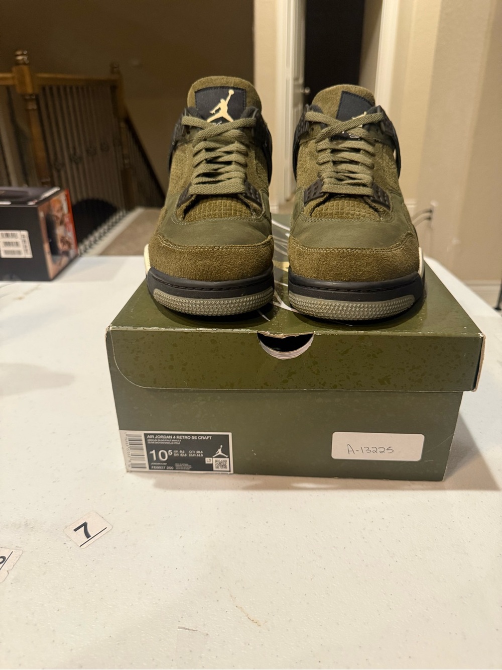 Size 10.5 - Jordan 4 SE Retro Low Craft - Olive